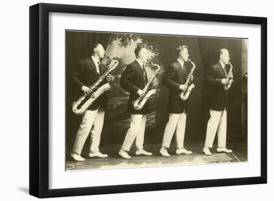 Four Saxophones-null-Framed Art Print