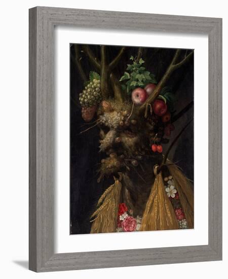 Four Season In One Head-Giuseppe Arcimboldo-Framed Art Print