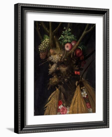 Four Season In One Head-Giuseppe Arcimboldo-Framed Art Print