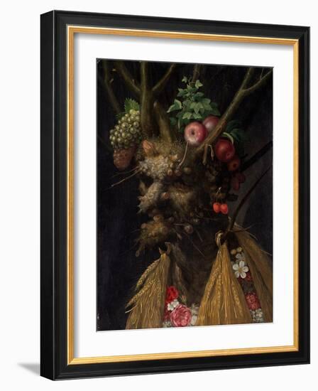 Four Season In One Head-Giuseppe Arcimboldo-Framed Art Print