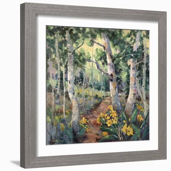 Four Seasons Aspens II-Nanette Oleson-Framed Art Print