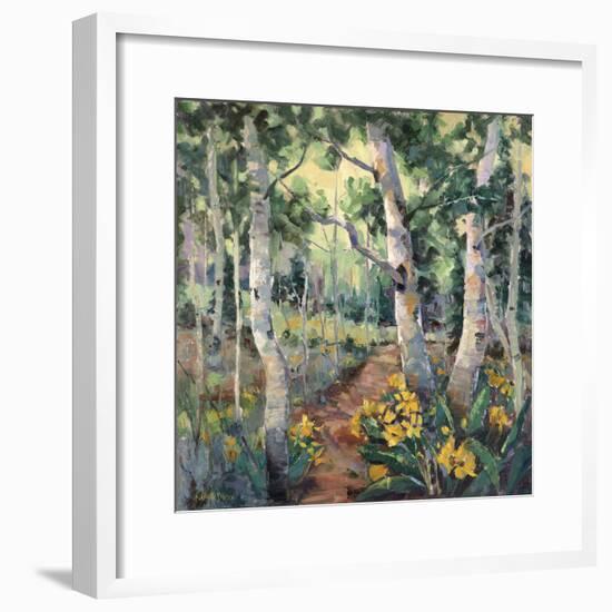Four Seasons Aspens II-Nanette Oleson-Framed Art Print