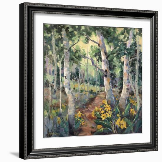 Four Seasons Aspens II-Nanette Oleson-Framed Art Print