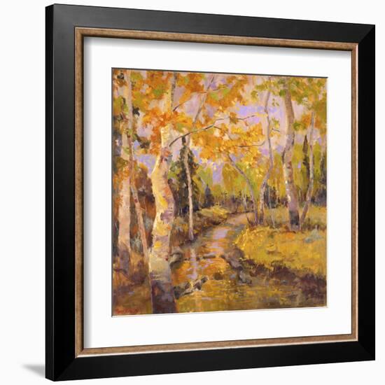 Four Seasons Aspens III-Nanette Oleson-Framed Art Print