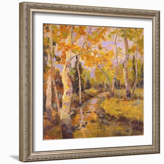 Four Seasons Aspens III-Nanette Oleson-Framed Art Print