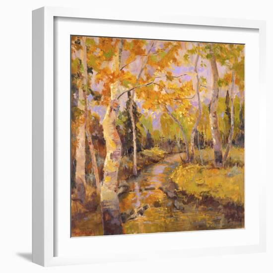 Four Seasons Aspens III-Nanette Oleson-Framed Art Print