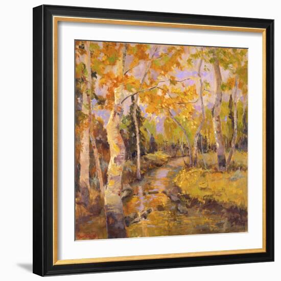 Four Seasons Aspens III-Nanette Oleson-Framed Art Print