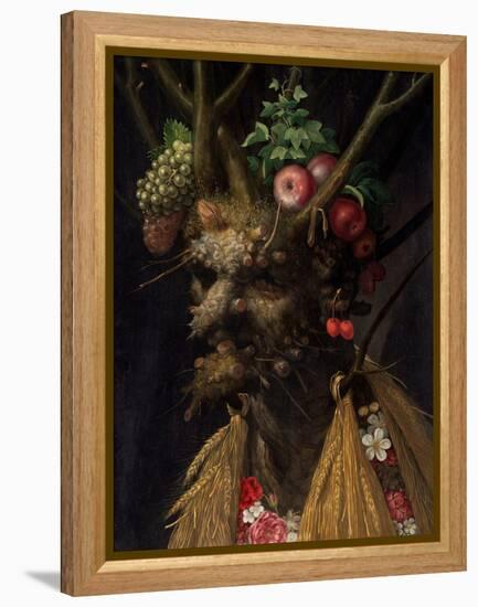 Four Seasons in One Head by Giuseppe Arcimboldo-Giuseppe Arcimboldo-Framed Premier Image Canvas