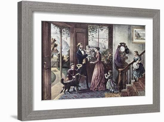 Four Seasons of Life: Middle Age-Currier & Ives-Framed Giclee Print