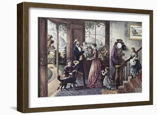 Four Seasons of Life: Middle Age-Currier & Ives-Framed Giclee Print