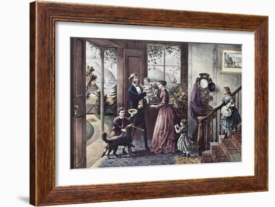 Four Seasons of Life: Middle Age-Currier & Ives-Framed Giclee Print