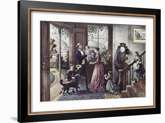 Four Seasons of Life: Middle Age-Currier & Ives-Framed Giclee Print