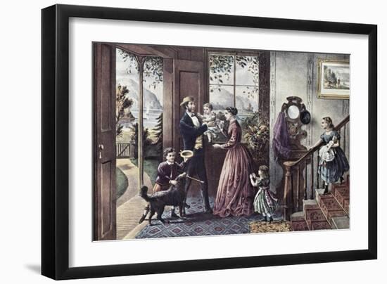 Four Seasons of Life: Middle Age-Currier & Ives-Framed Giclee Print