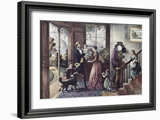 Four Seasons of Life: Middle Age-Currier & Ives-Framed Giclee Print