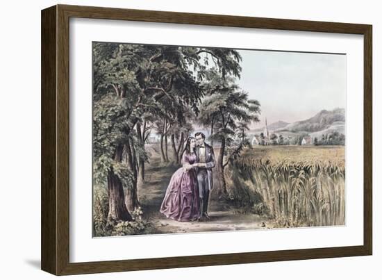 Four Seasons of Life: Season of Love-Currier & Ives-Framed Giclee Print