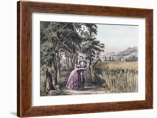 Four Seasons of Life: Season of Love-Currier & Ives-Framed Giclee Print