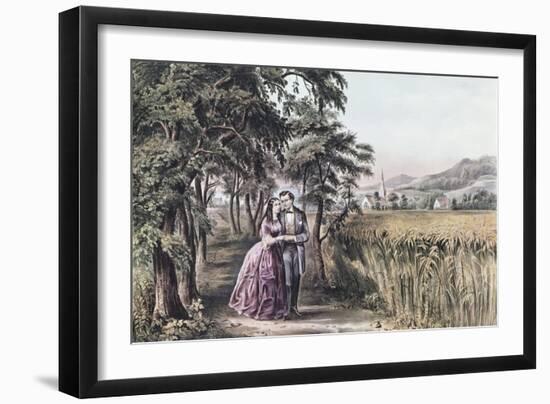 Four Seasons of Life: Season of Love-Currier & Ives-Framed Giclee Print