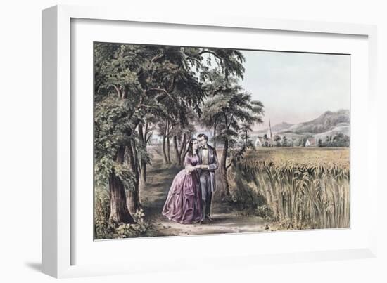 Four Seasons of Life: Season of Love-Currier & Ives-Framed Giclee Print