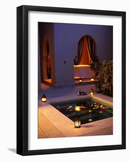 Four Seasons Resort Hotel, Plunge Pool in Private Outdoor Area of the Spa at Night-John Warburton-lee-Framed Photographic Print