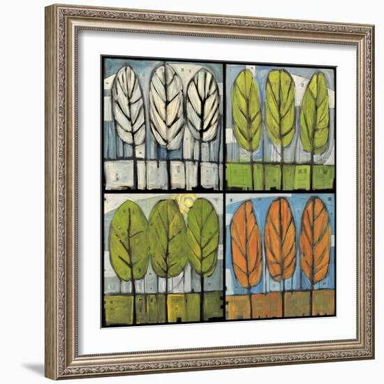 Four Seasons Tree Series Square-Tim Nyberg-Framed Giclee Print