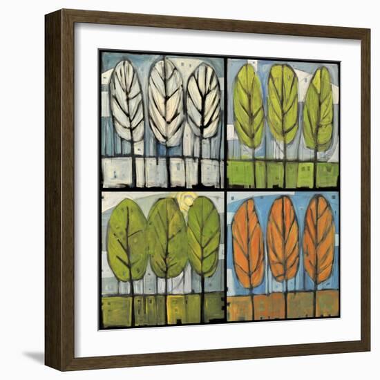 Four Seasons Tree Series Square-Tim Nyberg-Framed Giclee Print