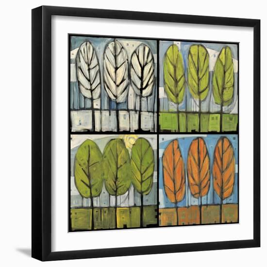 Four Seasons Tree Series Square-Tim Nyberg-Framed Giclee Print