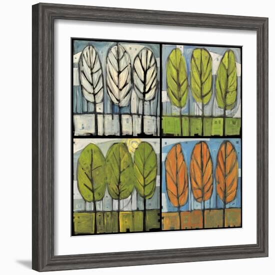 Four Seasons Tree Series Square-Tim Nyberg-Framed Premium Giclee Print