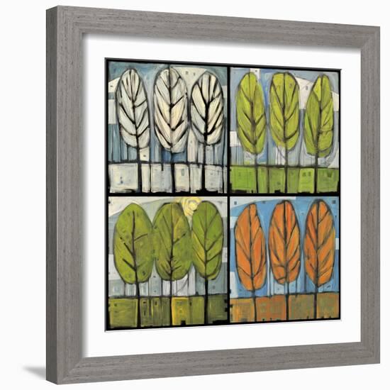 Four Seasons Tree Series Square-Tim Nyberg-Framed Premium Giclee Print