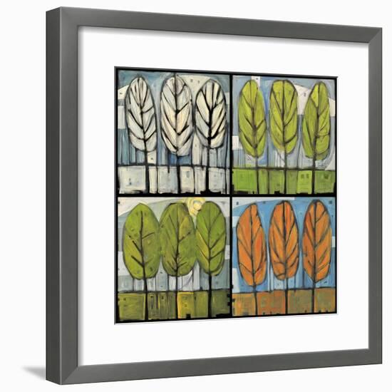 Four Seasons Tree Series Square-Tim Nyberg-Framed Premium Giclee Print