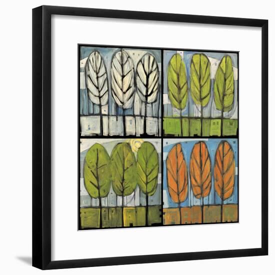 Four Seasons Tree Series Square-Tim Nyberg-Framed Premium Giclee Print