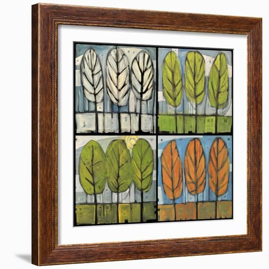 Four Seasons Tree Series Square-Tim Nyberg-Framed Premium Giclee Print