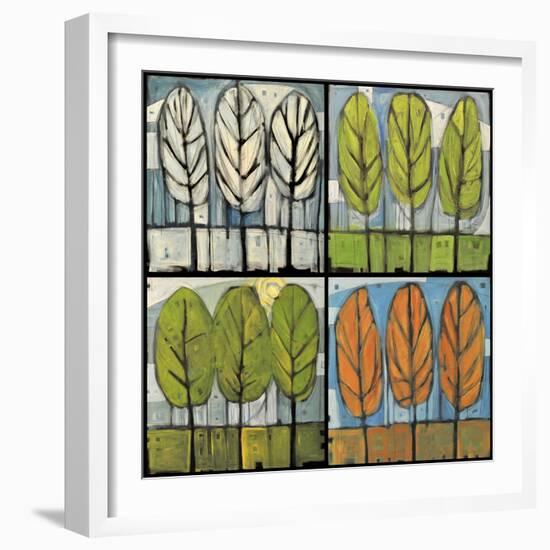 Four Seasons Tree Series Square-Tim Nyberg-Framed Premium Giclee Print