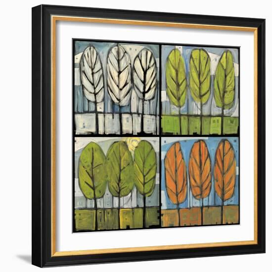 Four Seasons Tree Series Square-Tim Nyberg-Framed Premium Giclee Print