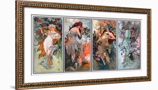 Four Seasons-Alphonse Mucha-Framed Giclee Print