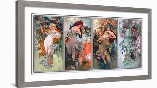 Four Seasons-Alphonse Mucha-Framed Giclee Print