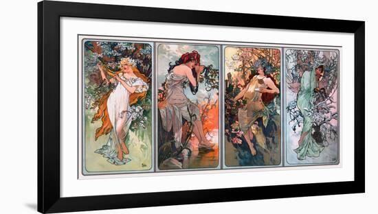 Four Seasons-Alphonse Mucha-Framed Giclee Print