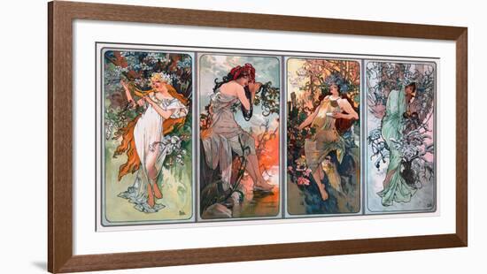 Four Seasons-Alphonse Mucha-Framed Giclee Print