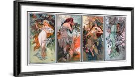 Four Seasons-Alphonse Mucha-Framed Giclee Print