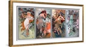 Four Seasons-Alphonse Mucha-Framed Giclee Print