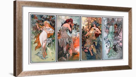 Four Seasons-Alphonse Mucha-Framed Giclee Print