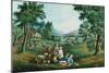 Four Seasons-Currier & Ives-Mounted Art Print