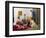 Four Smartly-Dressed Teenagers Having Cocktails around a Record Player-null-Framed Photographic Print