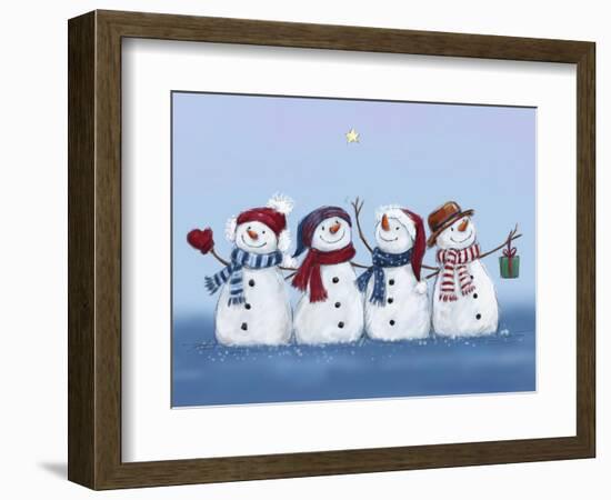 Four Snowmen-MAKIKO-Framed Giclee Print