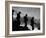 Four Soldiers with Helmets and Rifles Moving on Crest of Ridge, on Patrol at Night-Michael Rougier-Framed Photographic Print