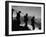 Four Soldiers with Helmets and Rifles Moving on Crest of Ridge, on Patrol at Night-Michael Rougier-Framed Photographic Print