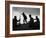 Four Soldiers with Helmets and Rifles Moving on Crest of Ridge, Patroling at Night-Michael Rougier-Framed Photographic Print