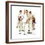 Four Sporting Boys: Golf-Norman Rockwell-Framed Giclee Print