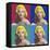 FOUR SQUARE MARILYN-CHRIS CONSANI-Framed Stretched Canvas