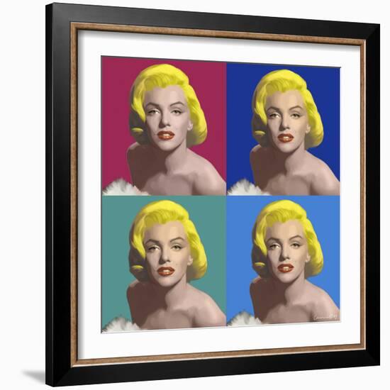 FOUR SQUARE MARILYN-CHRIS CONSANI-Framed Art Print