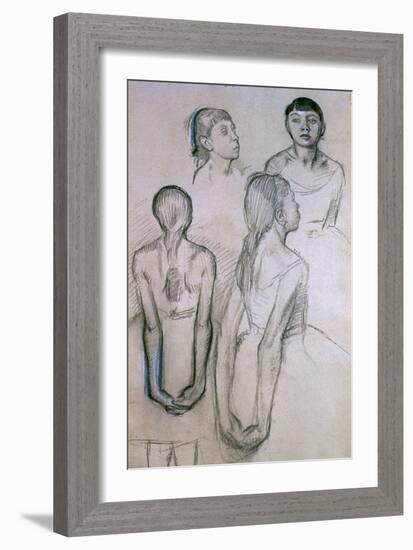 Four Studies of Dancers-Edgar Degas-Framed Giclee Print